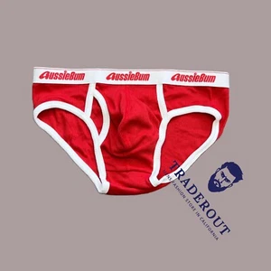 AussieBum Men red classical original ribbed brief underwear Size S M L XL - Picture 1 of 11
