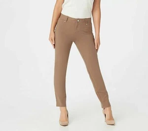 New Women with Control M Petite Knit Fly Front Jeggings Stone QVC 2598-Q - Picture 1 of 3