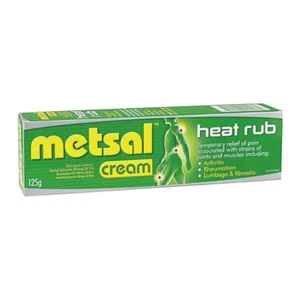 Metsal Cream Heat Rub 125g Temporary Relief Sprains Strains Arthritis Rheumatism - Picture 1 of 1