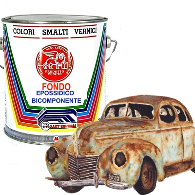 FONDO EPOSSIDICO BICOMPONENTE ISOLANTE CARROZZERIA anticorrosivo AUTO Kg 6 7035