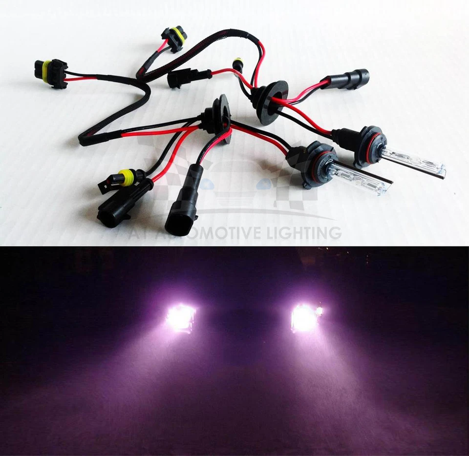 HB4 9006 35W HID Replacement Bulbs 12000K Xenon Pink Purple Headlight - Image 1 of 4