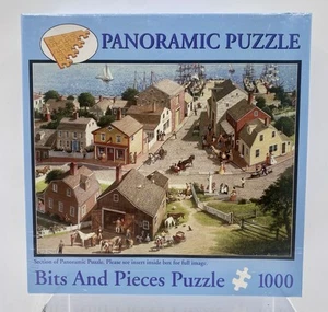Panoramic Puzzle from Bits-and-Pieces "Chowdertown” 1000-piece - Picture 1 of 1