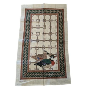 Vintage Geschirrtuch, Enten, Stevens Linen Assoc, Entenjagd, Made in U.S.A - Bild 1 von 4
