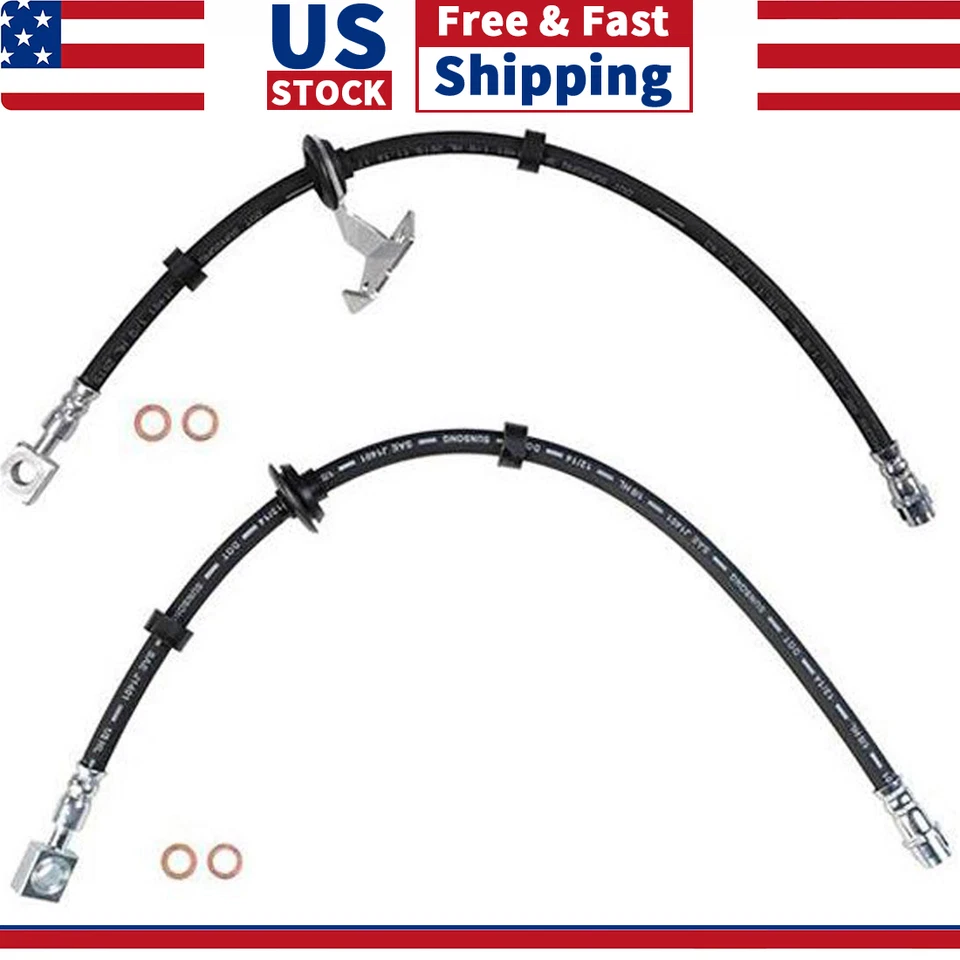 Manguera hidráulica de freno delantero 2X para Mercedes-Benz ML320 1999 2000 2001 2002 2003 Foto 1 de 4