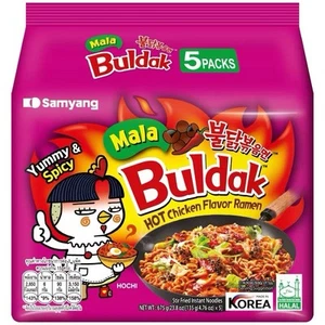 (5 Pack) NEW - Samyang Buldak MALA Hot Chicken Raman Noodles - Picture 1 of 1