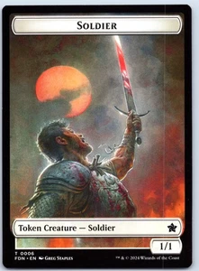 Soldier // Faerie Double-Sided Token T Foundations Normal 6 // 9 LP - Picture 1 of 2