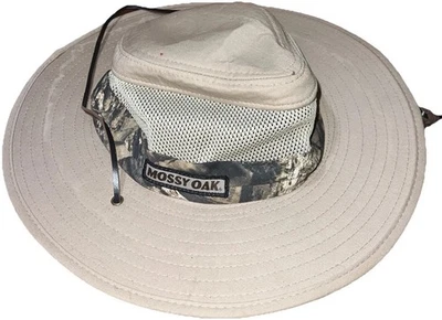 Sombrero Boonie Roble Mossy S/M Ajuste Elástico Ala Ancha Beige Camuflaje Correa de Cuero ¡Safari! Foto 1 de 4