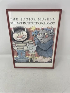 Vintage Framed Maurice Sendak Wild Things Art Institute Chicago Art Print - Picture 1 of 11