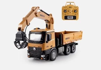 26CH Ferngesteuerter Muldenkipper, 2 in 1 RC Muldenkipper Holzgreifer Spielzeug Maßstab 1:14 - Bild 1 von 4