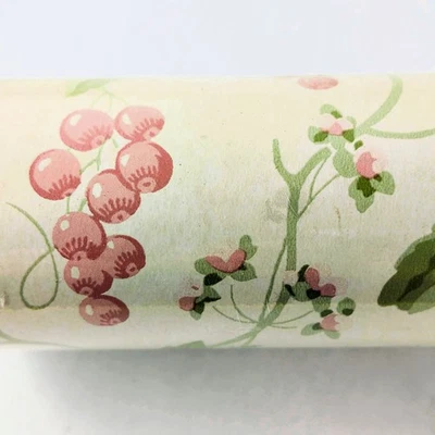 Vintage Laura Ashley Grapevine Grape Bramble Vineyard Wallpaper Roll 11 yds 21" - Image 1 of 4