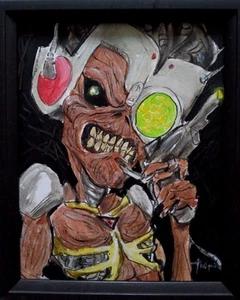 Original Iron Maiden Eddie Painting Thayer Folk Art OOAK 8x10 Not A Print - Picture 1 of 5