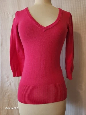 H&M Womens 3/4" Sleeve Pink Sweater Size X Small - Image 1 of 4