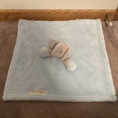 Mantas y más allá gris y azul elefante bebé manta de seguridad peluche Lovey Foto 1 de 4