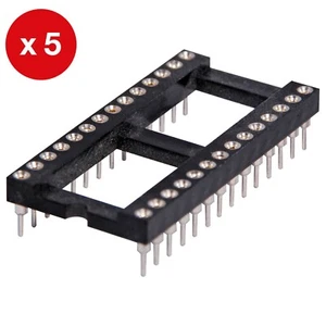 5 PACK - Oupiin 28 Pin (0.6") DIL Machined Pin IC Socket - Picture 1 of 2