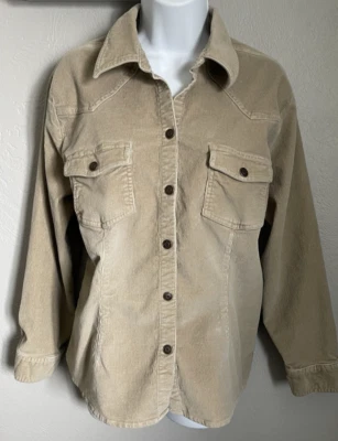 Bailey Point Mujer 1X 14/16 Tostado Pana Chaqueta Blazer A Presión Abotonada Chamarra Foto 1 de 4