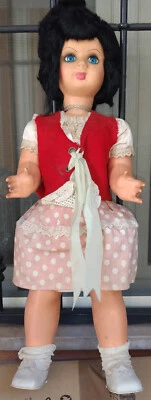 ANTICA  BAMBOLA  IN CELLULOIDE EPOCA ANNI 50/60 DI CIRCA  64 CM (3) - Immagine 1 di 4