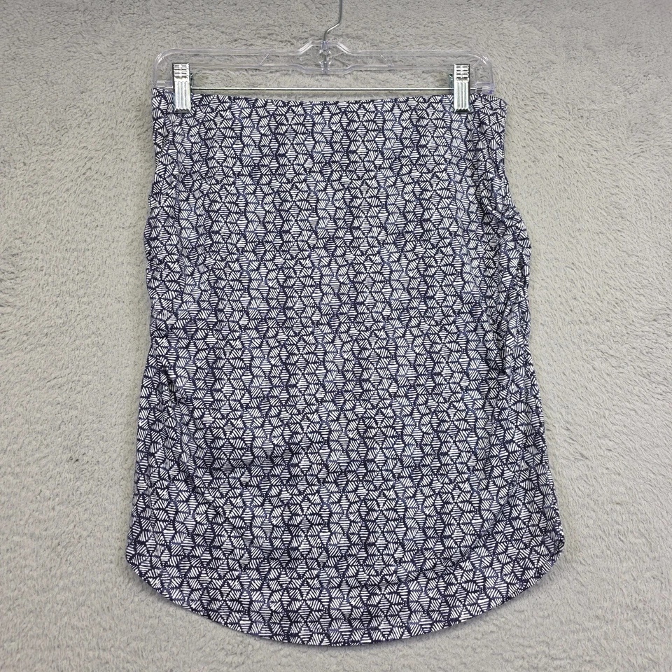 Patagonia Ribbon Falls Skirt Womens 8 Blue Organic Cotton Ruched Stretch Bandage - Image 1 of 4