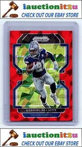 2021 Panini Prizm Red Ice #243 Ezekiel Elliott Panini PrizmRed Ice RAW - Bild 1 von 2