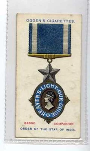 (Jf7971) OGDENS,ORDERS OF CHIVALRY,ORDER OF THE STAR OF INDIA,1907,#23 - Picture 1 of 2