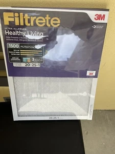 Filtrete 20x25x1 Air Filter MPR 1500 MERV 12 Healthy Living Ultra Allergen 2 PK - Picture 1 of 1