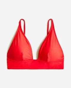 J. Crew Plus V-neck Bikini Top, 2XL, Red - Picture 1 of 6