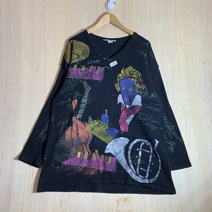 VTG Mozart Sweater Adult Large Black Long Sleeve Women’s Pullover Graphic Print - Picture 1 of 22