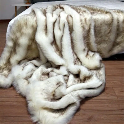Fur blanket Long villus blanket Faux fur blanket & throws quilt super soft warm - Image 1 of 4
