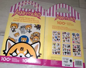 Aggretsuko Sticker Variety Pack 200+ Stickers 20 Sheets Lot of 2 Pkgs NEW - Picture 1 of 3