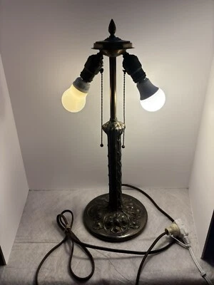 Lámpara antigua Duffner & Kimberly *Solo base imitación bambú Art Nouveau principios de 1900’s Foto 1 de 4