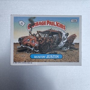 Garbage Pail Kids Original Series 6 UK 1987 Topps - Rustin’ JUSTIN 159b