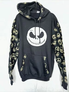 The Nightmare Before Christmas Jack Skellington Schwarz Hoodie Sweatshirt XL - Bild 1 von 9