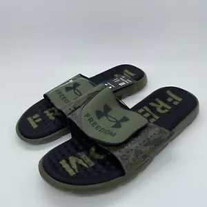 Under Armour Men's Ignite Pro Slide Freedom Sandals 3026152-300 Green Size 10 - Picture 1 of 6