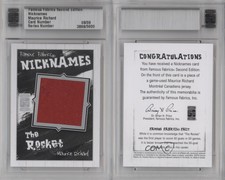 2010 Famous Fabrics Second Edition Nicknames Silver /9 Maurice Richard HOF