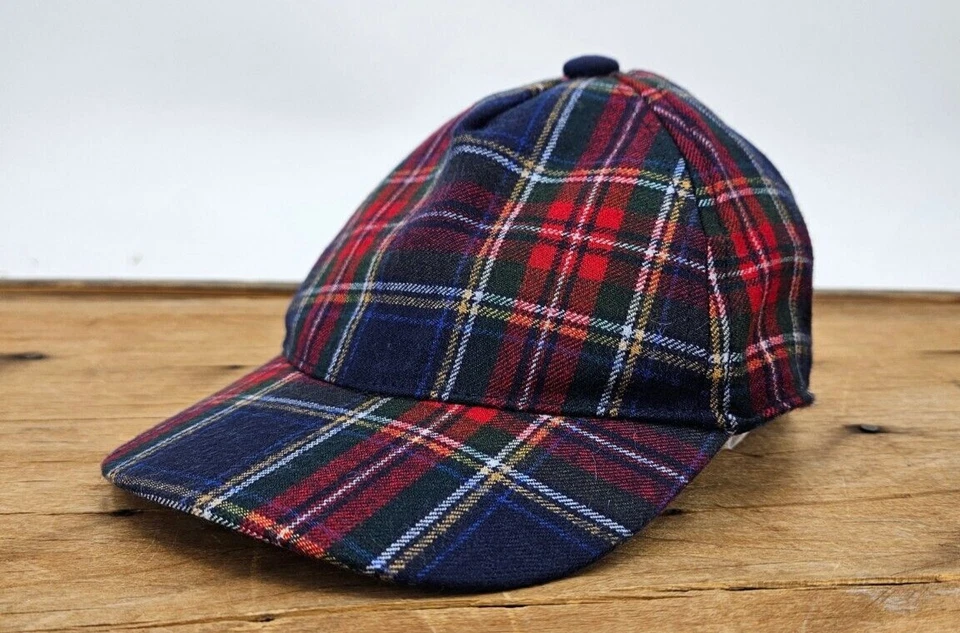 Nuevo Janie and Jack Gorra Roja a Cuadros Niños 12 a 24 Meses Sombrero Verde Azul Foto 1 de 4