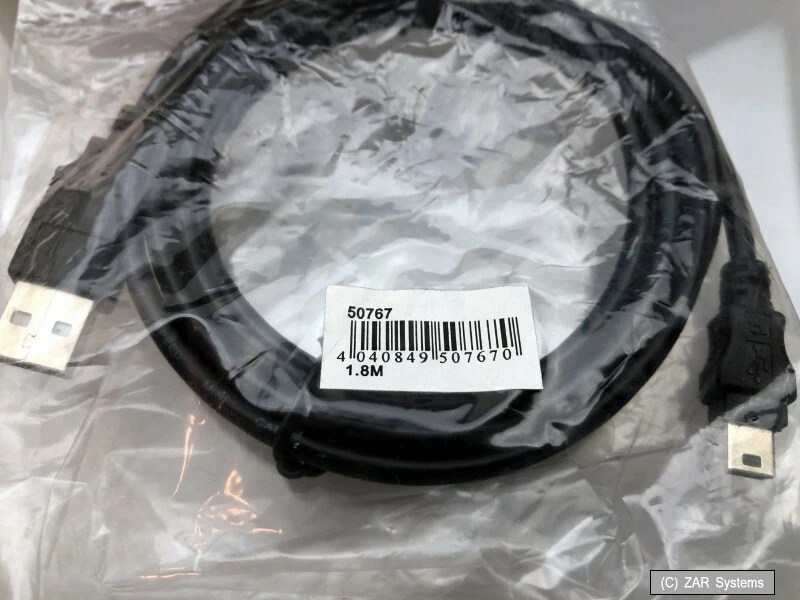 Goobay Kabel USB A Stecker auf Mini USB Stecker, 1.80m, 480 Mbit/S, Schwarz, NEU - Bild 1 von 1