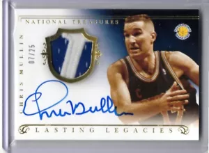 2013-14 Panini National Treasures Lasting Legacies Patch Auto Chris Mullin 7/25 - Picture 1 of 2