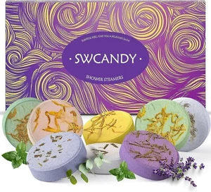 Aromatherapy Shower Steamers Birthday Day Gifts Lavender - Swcandy 8 Pcs Bath Bo - Picture 1 of 7
