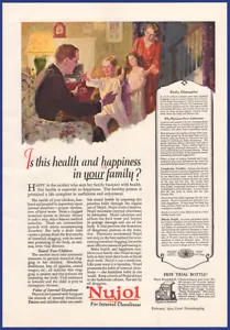 Vintage 1924 NUJOL Laxative Medicine Remedy Ephemera 1920's Print Ad - Picture 1 of 1