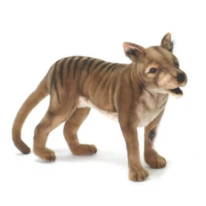 Hansa Tasmanian Tigre peluche morbido coccolone realistico animale farcito fatto - Foto 1 di 2