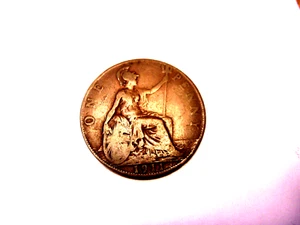 1911 Great Britain One Penny King George V Large Cent England bronze coin - Picture 1 of 2