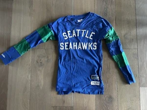 Vintage 90s Seattle Seahawks Mitchell & Ness Long Sleeve Sz SMALL Excellent Cond - Picture 1 of 5