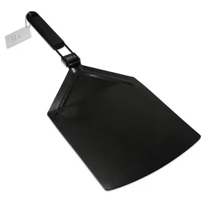 Pizzaschaufel Pizzaheber Pizzaschieber Edelstahl schwarz antihaft klappbar - Bild 1 von 5