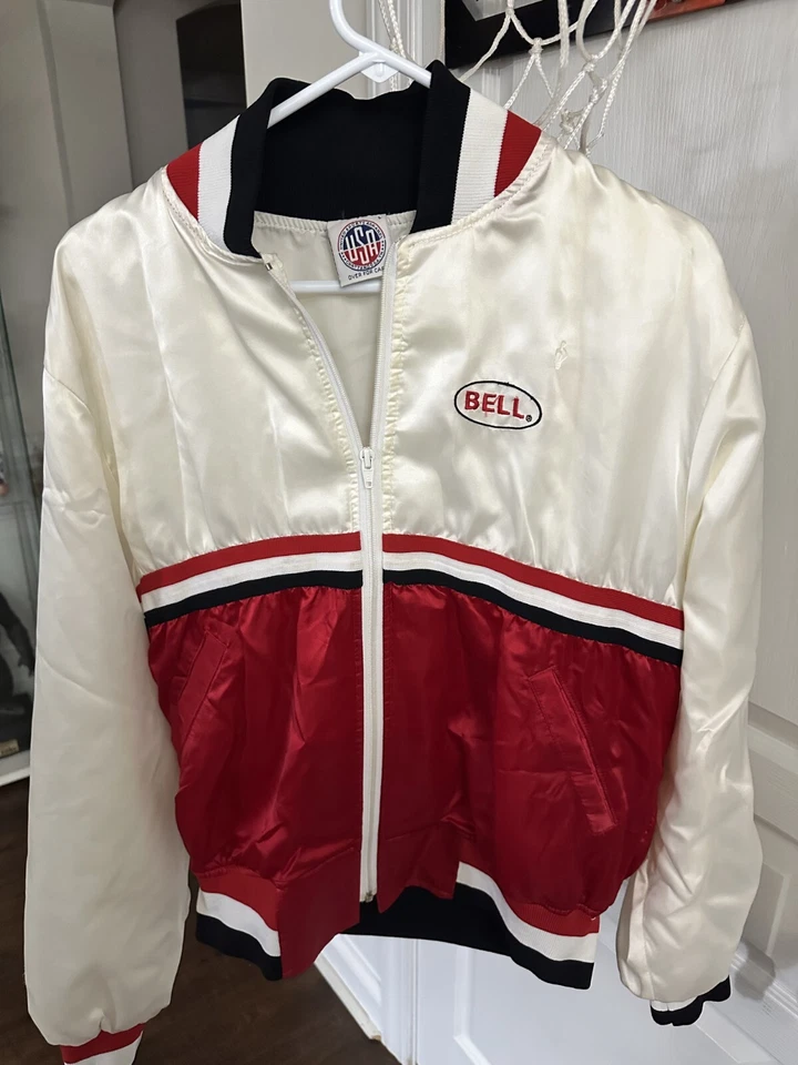 Vintage Bell Motorcycle Helmets Racing Jacket RARE USA 25 x 21 - Image 1 of 4