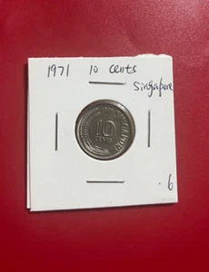 1971 Singapore 10 Cents Coin - Nice World Coin !!! - Picture 1 of 2