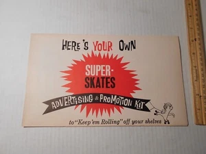 Cartel de ventas vintage Steven Super Skates años 60 o 70 kit de promoción folleto - Imagen 1 de 10