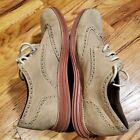 Cole Haan Wing Tip 10 Tan Red Suede
