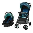 Lift & Stroll DX Car Seat & Stroller Combo - Cosco Travel System - Feathers/Blue