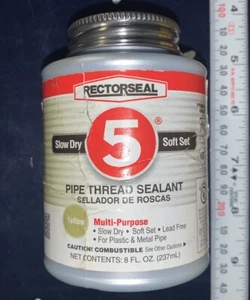 1 Can of RECTORSEAL Slow Dry 5 Soft Set Pipe Thread Sealant 8 FL. OZ. 25551 - Picture 1 of 7