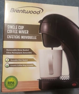 Brentwood TS-112B Single Cup Coffee Maker - 120W - Black - Picture 1 of 3