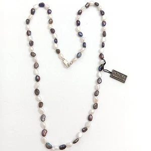 Honora Süßwasser lila & weiß Perlenkette 30" Neu mit Etikett - Bild 1 von 2
